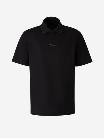 Polo T-shirt BM71H13YE1100 COTTON BLACK - GIVENCHY - BALAAN 1