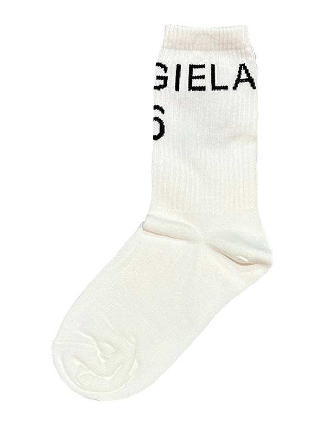 MM6 Logo Socks White - MAISON MARGIELA - BALAAN 2