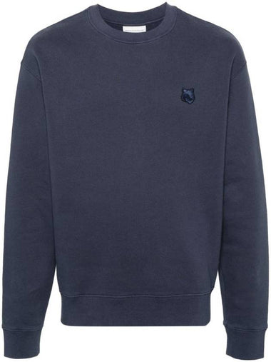 Bold Fox Head Cotton Sweatshirt Ink Blue - MAISON KITSUNE - BALAAN 1