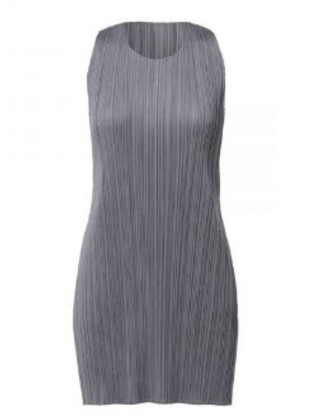 Basic Pleated Sleeveless Short Dress Grey - ISSEY MIYAKE - BALAAN 2