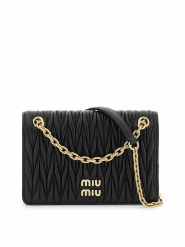 Matelasse Nappa Leather Mini Bag Black - MIU MIU - BALAAN 2