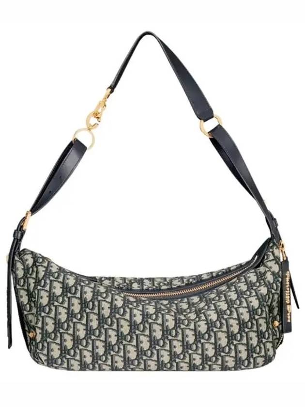 D-Journey Oblique Jacquard Medium Shoulder Bag Blue - DIOR - BALAAN 2