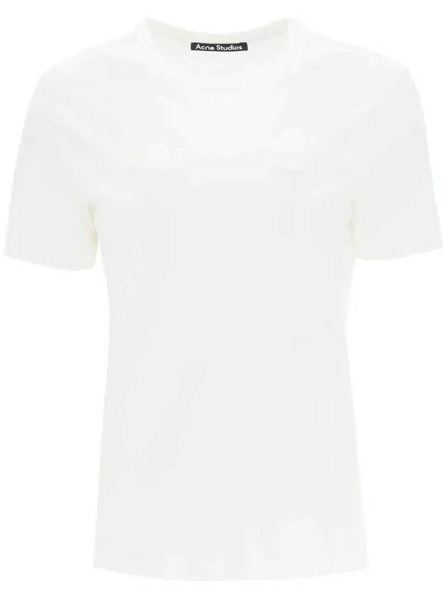 Face Patch Short Sleeve T-Shirt White - ACNE STUDIOS - BALAAN 3