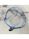 Silver V Logo Signature Bracelet Blue - VALENTINO - BALAAN 6