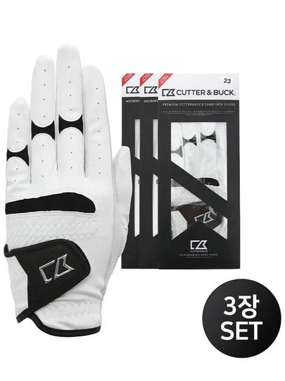 1 set of 3 half sheepskin golf gloves CBU3AGV313 - CUTTER&BUCK - BALAAN 2