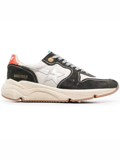 Men's Running Sole Suede Low Top Sneakers Cream Dark Grey - GOLDEN GOOSE - BALAAN 2