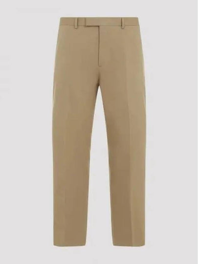 Gabardine Cotton Straight Pants Beige - GUCCI - BALAAN 2