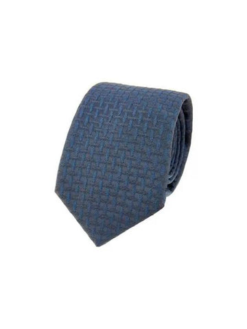 Men s Embossed Pattern Silk Tie Blue 270260 - GIORGIO ARMANI - BALAAN 1