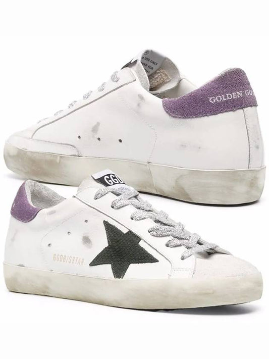 Women's Purple Tab Superstar Low Top Sneakers White - GOLDEN GOOSE - BALAAN 2