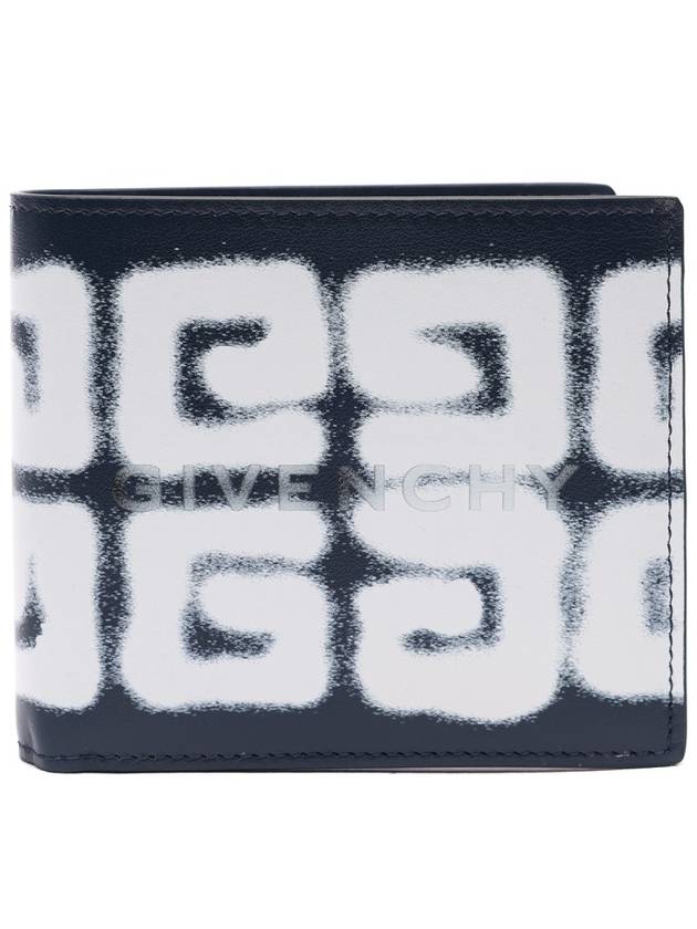 Graffiti Logo Half Wallet Navy - GIVENCHY - BALAAN 3