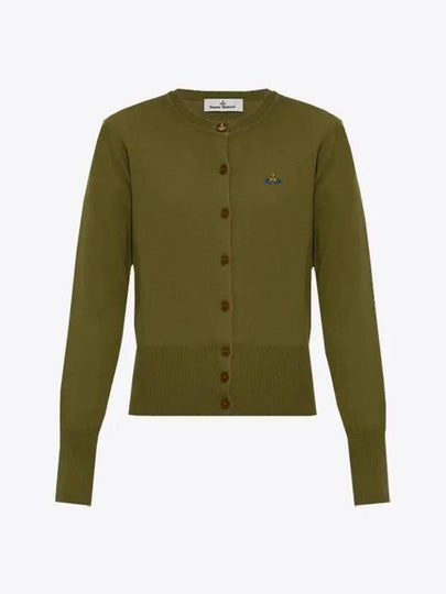 Bea Logo Cardigan Green - VIVIENNE WESTWOOD - BALAAN 2