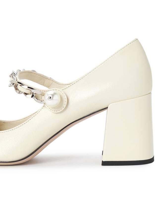 Leather Pumps Ivory Black - MIU MIU - BALAAN 8