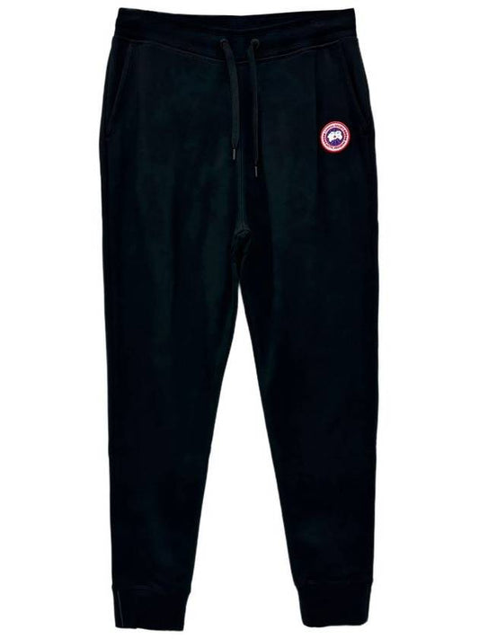 Men's Huron Logo Jogger Pants Black - CANADA GOOSE - BALAAN 2