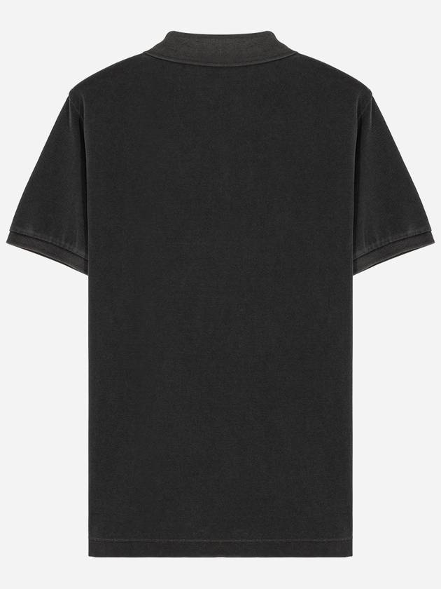 Pigment Dyed Polo Shirt Dark Grey - STONE ISLAND - BALAAN 5