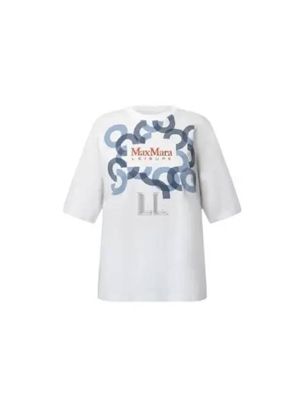 Satrapo Embroidered Logo Oversized Short Sleeve T-Shirt White - MAX MARA - BALAAN 2