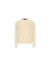 Men's Ribbed Knit Top Cream - LORO PIANA - BALAAN 2