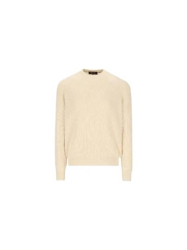 Men's Ribbed Knit Top Cream - LORO PIANA - BALAAN 2