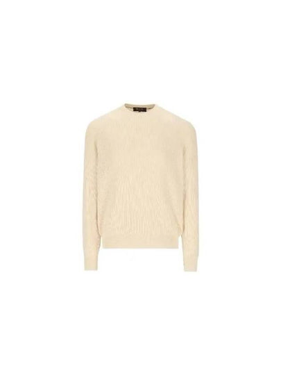 Men's Ribbed Knit Top Cream - LORO PIANA - BALAAN 2