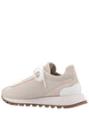 Chain Suede Low Top Sneakers Ivory - BRUNELLO CUCINELLI - BALAAN 3