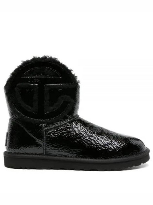 Telfar Logo Mini Crinkle Winter Boots Black - UGG - BALAAN 2