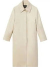 Women's Sports Fleece Wool Trench Coat Chalk - JIL SANDER - BALAAN 1