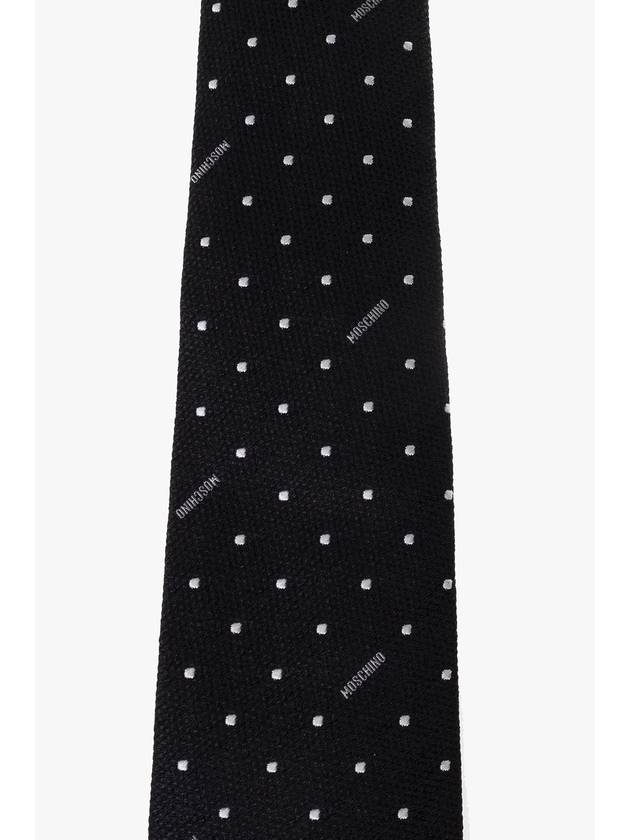 Moschino Silk Tie, Men's, Black - MOSCHINO - BALAAN 3