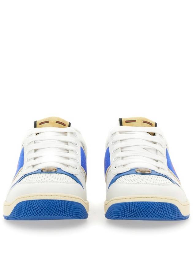 Screener Interlocking G Low Top Sneakers Blue White - GUCCI - BALAAN 5