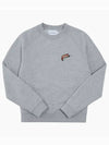 Oly Hot Dog Patch Vintage Cotton Sweatshirt Grey - MAISON KITSUNE - BALAAN 3