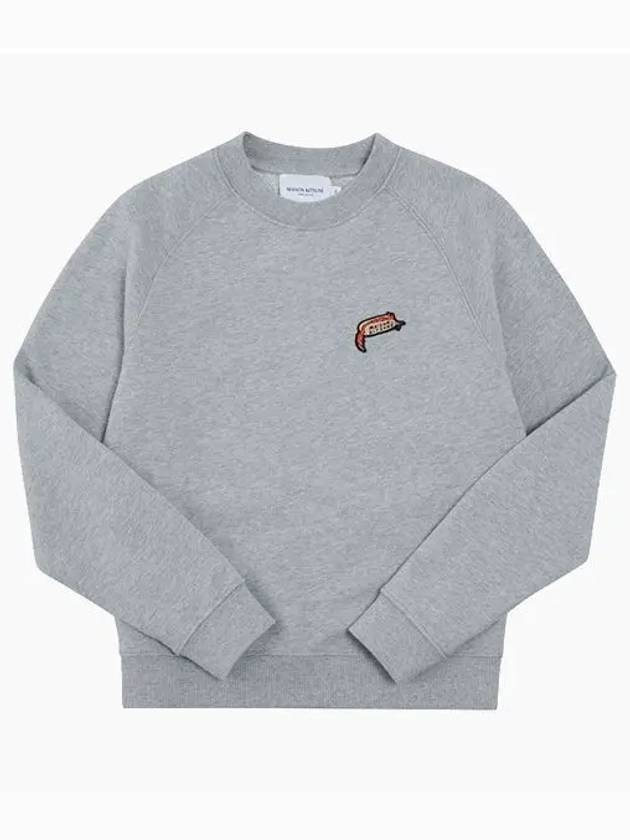 Oly Hot Dog Patch Vintage Cotton Sweatshirt Grey - MAISON KITSUNE - BALAAN 3