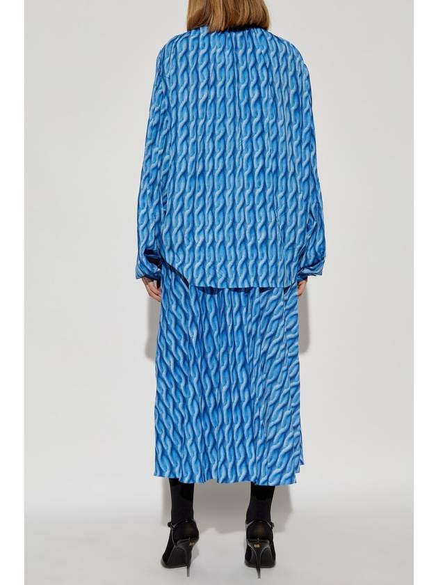 Balenciaga Dress With Print, Women's, Blue - BALENCIAGA - BALAAN 4