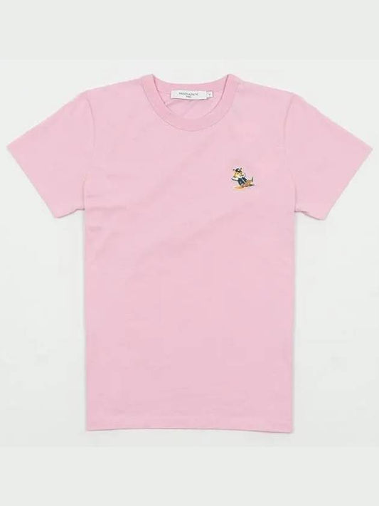 Dressed Fox Patch Short Sleeve T-Shirt Dusty Rose - MAISON KITSUNE - BALAAN 2