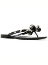 Rubber Rockstud Flip Flops Black - VALENTINO - BALAAN 3