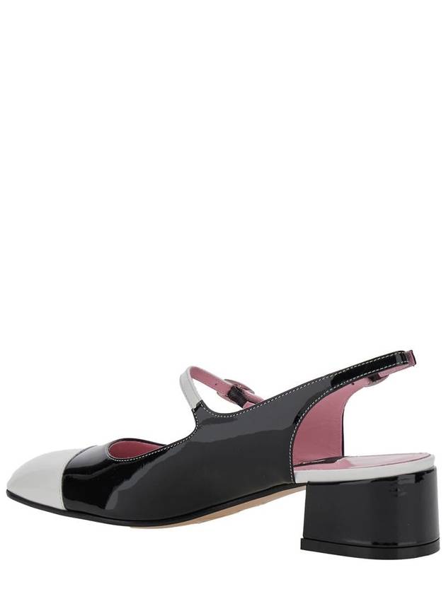 'Ischia' Black Slingback Pumps With Adjustable Strap In Patent Leather Woman - CAREL - BALAAN 3