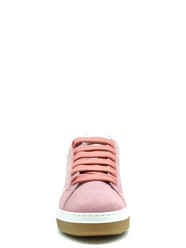 striped suede low top sneakers pink - DSQUARED2 - BALAAN 5