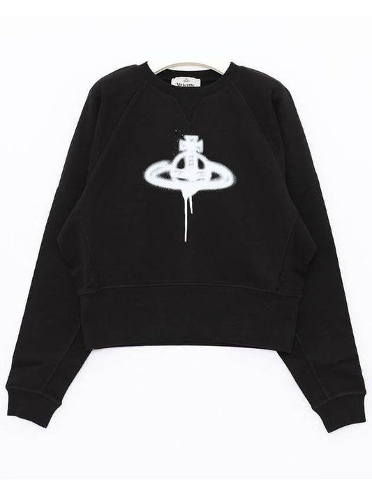 Spray ORB Logo Sweatshirt Black - VIVIENNE WESTWOOD - BALAAN 2