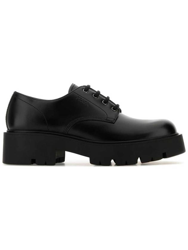 Brushed Leather Derby Black - PRADA - BALAAN 2