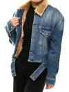 Fur Collar Denim Jacket Blue - GOLDEN GOOSE - BALAAN 3