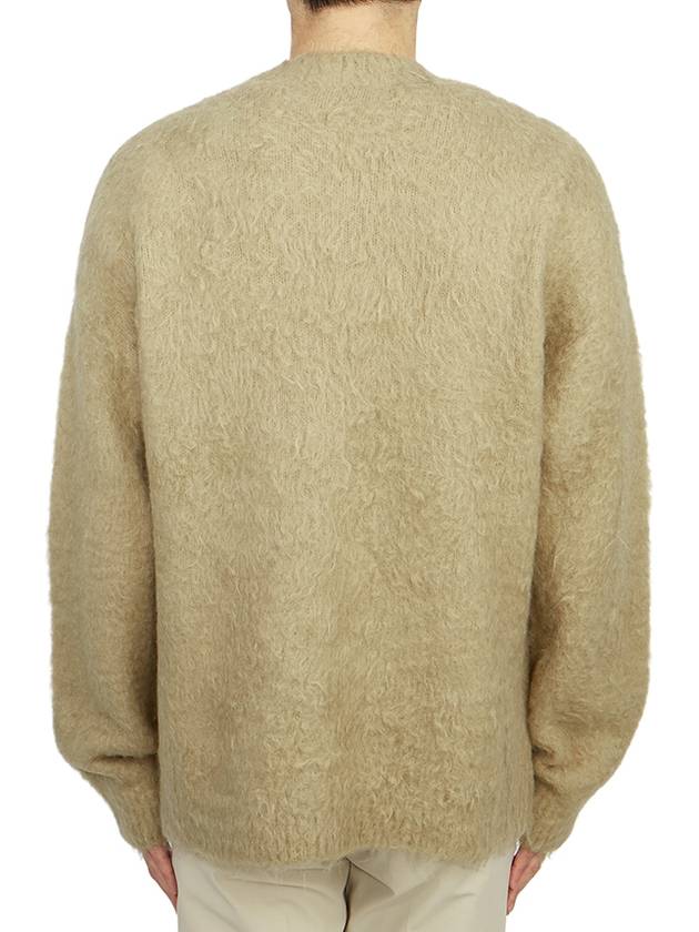 Wool Mohair Cardigan Dark Beige - ACNE STUDIOS - BALAAN 5