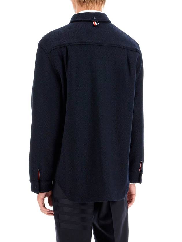 long sleeve shirt navy - THOM BROWNE - BALAAN 4