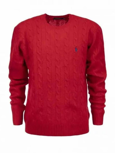 Embroidery Logo Pony Knit Top Red - POLO RALPH LAUREN - BALAAN 2