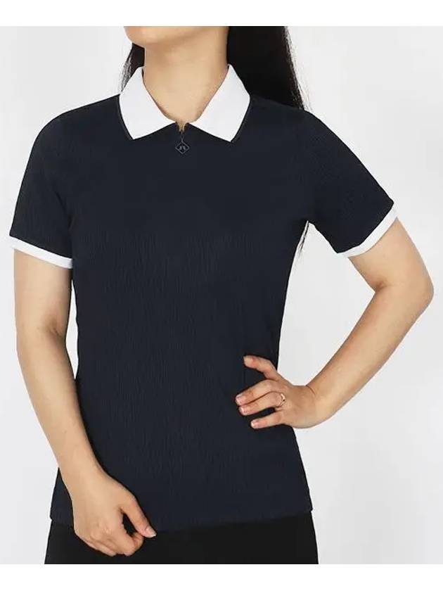 Izara Short Sleeve Polo Shirt Navy - J.LINDEBERG - BALAAN 2