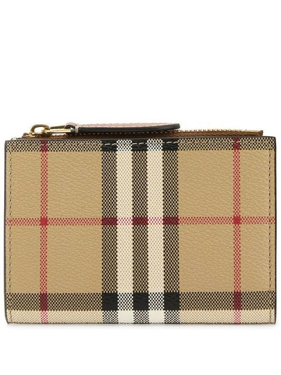 Vintage Check 2-Fold Half Wallet Beige - BURBERRY - BALAAN 2