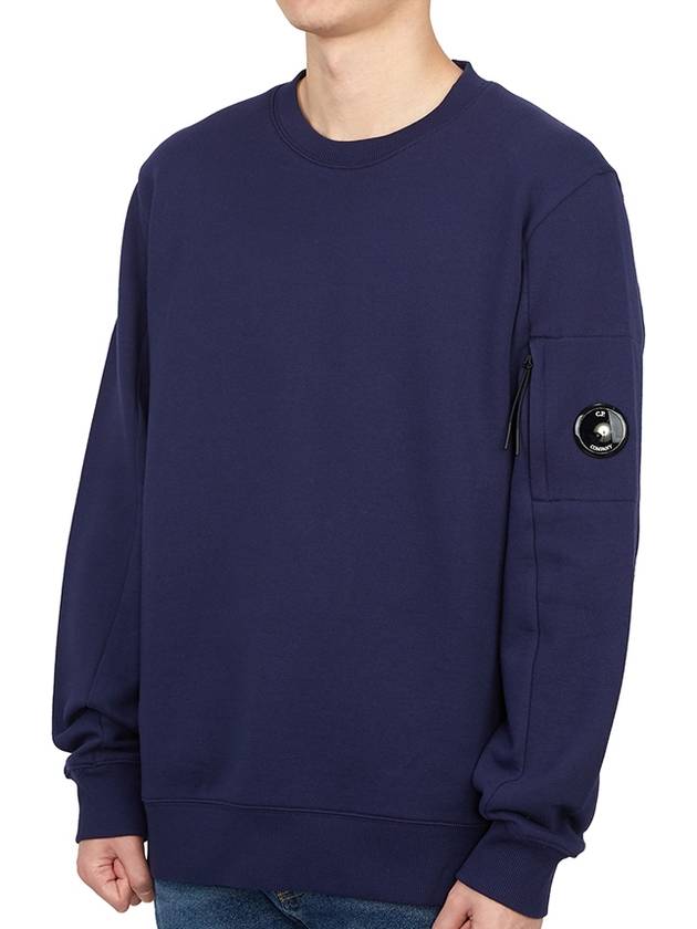 Men's Lens Wappen Diagonal Sweatshirt Navy - CP COMPANY - BALAAN 3