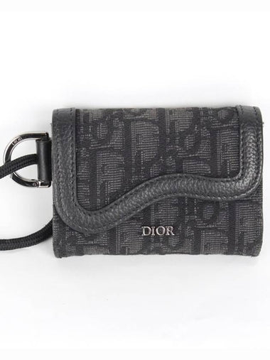 Shoulder strap card wallet black - DIOR - BALAAN 1