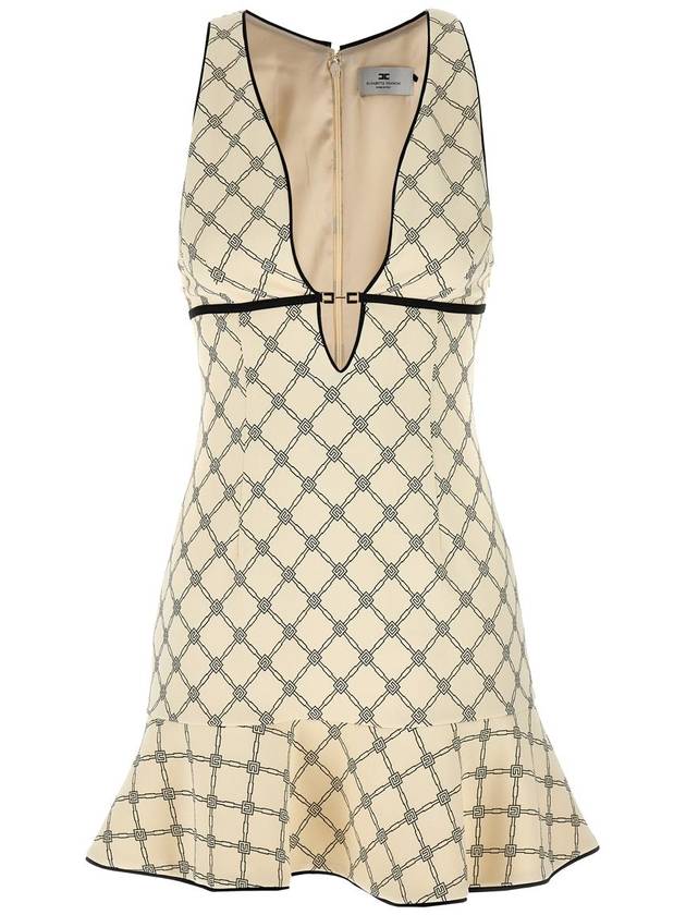 Elisabetta Franchi Lozenge Mini Dress - ELISABETTA FRANCHI - BALAAN 1