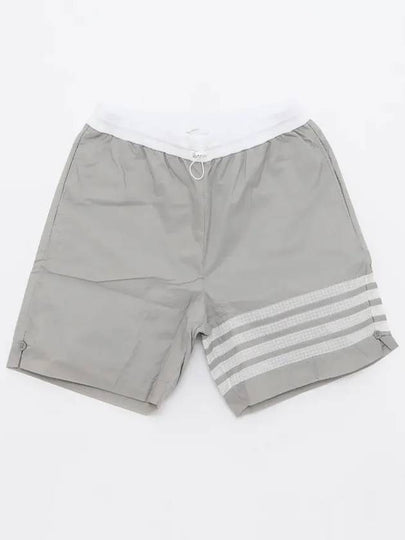 4 Bar Stripe Track Shorts Grey - THOM BROWNE - BALAAN 2