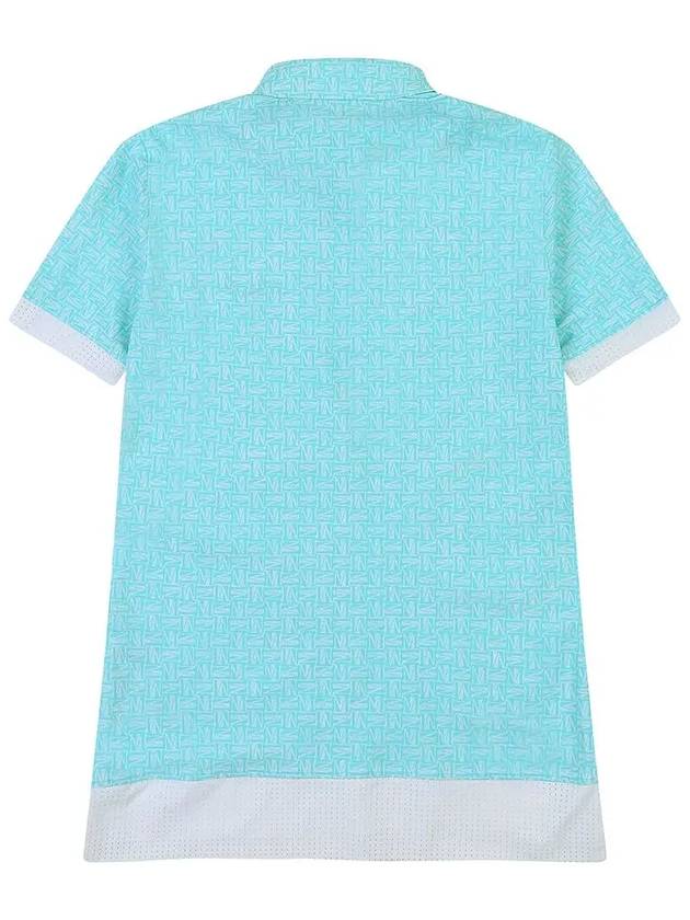 Printed Nylon Span Golf T-Shirt MINT - WHITEBALL - BALAAN 8