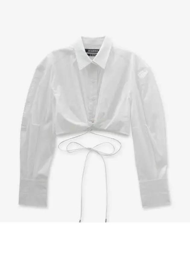 La Chemise Plidao Crop Shirt White - JACQUEMUS - BALAAN 2