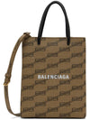 BB Monogram Mini Tote Bag Brown - BALENCIAGA - BALAAN 1