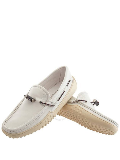 Tods Men's White Leather Gommino Loafers Brand Size 5 US Size 6 - TOD'S - BALAAN 2